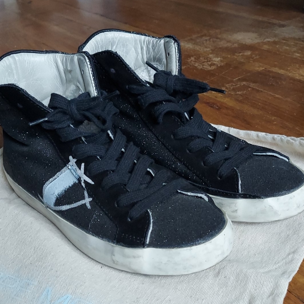 Philippe Model Glitter Black Sneakers